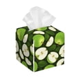 thumbnail image 1 of Fotbe Green Fruit Porta Pañuelos Decorativo de Cuero, Caja Cuadrada Moderna para Pañuelos Faciales, Organizador y Dispensador 5x5x5'', 1 of 7