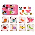 thumbnail image 1 of Childrens Toy Animal Fruit Vegetable Cards Memory Matching Jigsaw Puzzles Children Kids Toy, 1 of 6
