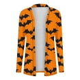 thumbnail image 6 of Feancey Plus Size Halloween Cardigans for Women Pumpkin Print Casual Cardigan Jacket Long Sleeve Lightweight Kimonos Shawl Cardigans Multicolor 3XL, 6 of 6
