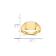 thumbnail image 5 of 14K Yellow Gold Ring Band Signet 8.5x9.0mm Closed Back, 5 of 5