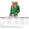 thumbnail image 6 of Women Blouse Long Sleeves V Neck Pure Color Loose Fit Women Shirt for Office Travel Green L, 6 of 6