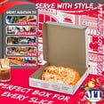 thumbnail image 4 of MT Products White-Red Thin Pizza Box - 10" x 10" x 2" Clay Coated - Pack of 20, 4 of 10