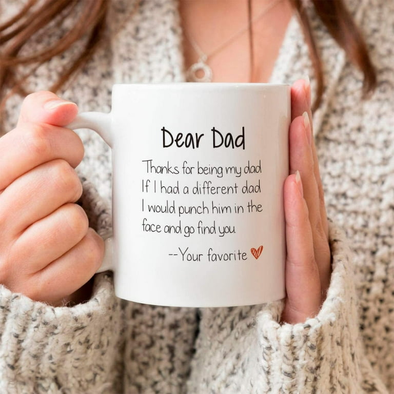 Fathers Day Gift: Thanks for Being My Dad Coffee Mug, Novelty Cup &  Birthday Presents for Him - Walmart.com