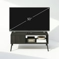 thumbnail image 6 of Furinno Claude Mid Century Style TV Stand for TV up to 40 with Wood Legs, Espresso, 6 of 6
