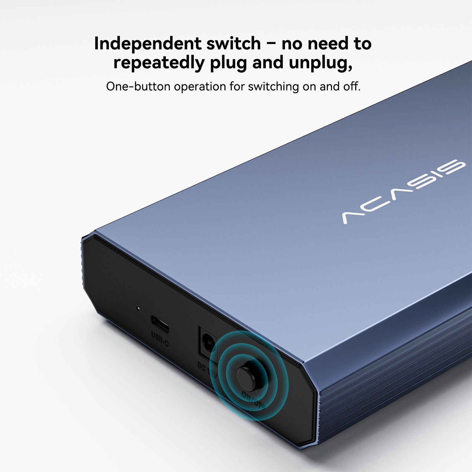 Acasis 10Gbps USB 3.2 Gen 2 SATA Hard Drive Enclosure for 3.5/2.5 Inch HDD/SSD, Tool-Free External Case (EC-7351Pro)