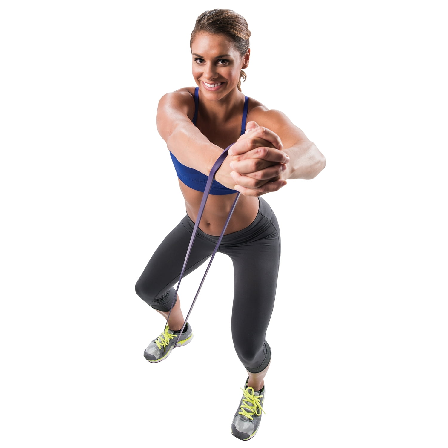 GoFit 20-30lb Super Band for Strength Training and Muscle Toning, Purple, 80-inch
