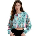 thumbnail image 5 of 3D Printed Christmas Sweatshirts for Women 2025 Pullover Loose Crewneck Long Sleeve Cropped Casual Xmas Tops, 5 of 6