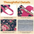 thumbnail image 4 of Pioneer Flower Floral Print Pattern Insulated Lunch Bag for Women & Adults,Large Portable Soft Cooler Lunch Bag,Thermal Food Storage Tote with Pearl Cotton,8.66L,8.75x5.75x9.5 Inch, 4 of 6
