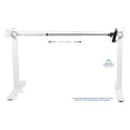 thumbnail image 3 of VIVO White Manual Height Adjustable Stand Up Desk Frame with Hand Crank System, Ergonomic Standing 2 Leg Workstation, DESK-V101MW, 3 of 6