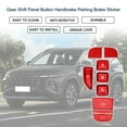thumbnail image 2 of Unique Bargains Gear Shift Panel Button Handbrake Parking Brake Sticker for Hyundai Tucson 2022 2023 Hybrid Models Console Interior Trim P AUTO HOLD Button 1 Set Red, 2 of 6