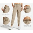 thumbnail image 2 of Pantalones de viaje Libin para mujer, acampada al aire libre, golf, pesca, escalada, safari, senderismo, pantalones cargo, ligeros, de secado rápido, resistentes al agua, tamaño caqui, talla XXL, 2 of 5