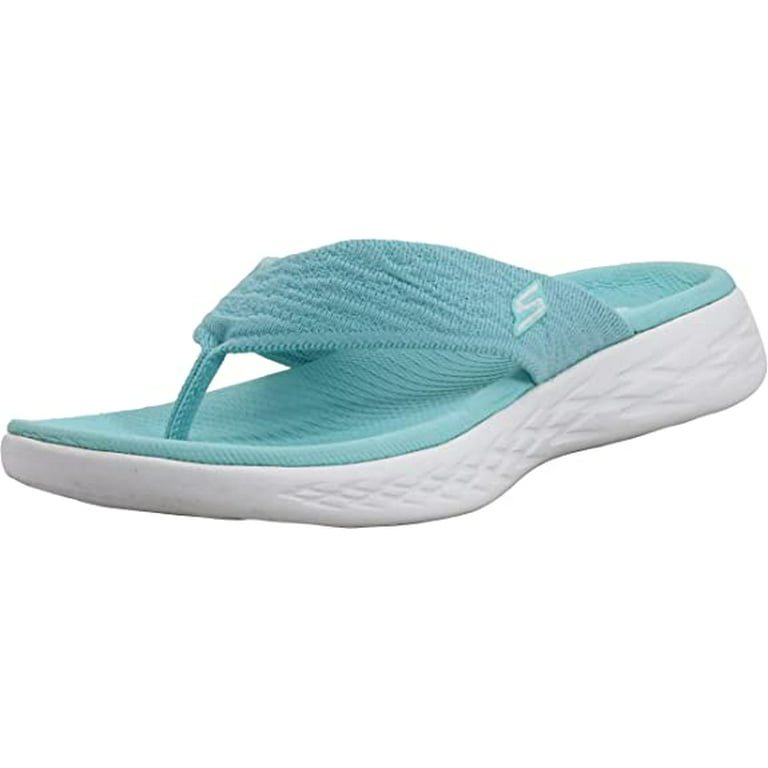 Skechers On-The-go Flip-Flop, Turquoise, 8 US -