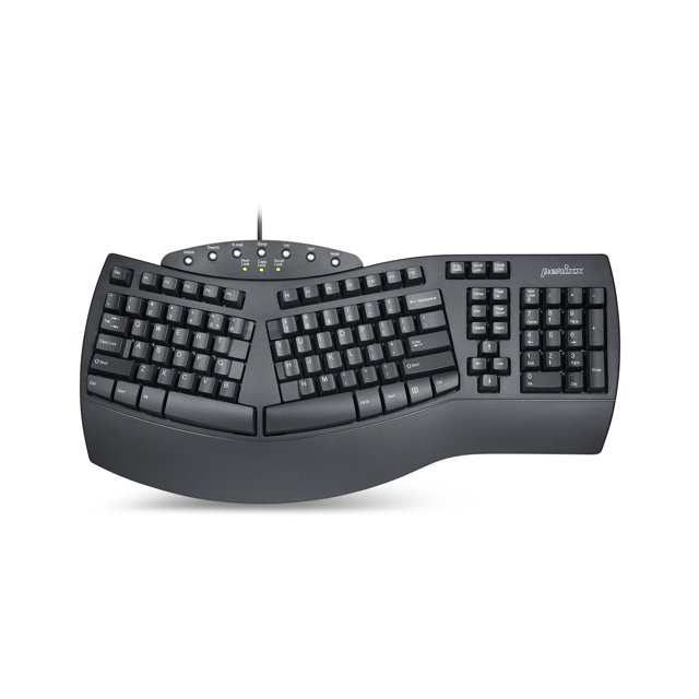 Perixx PERIBOARD-512B Wired Ergonomic Keyboard - Split Keyboard, Wrist Rest, Natural Typing - Wired USB Connectivity - US English - Black