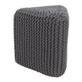 thumbnail image 1 of SARO PU860.ST Pouf de Sol Triangle avec la Conception de Corde Torsadée - Ardoise, 1 of 1