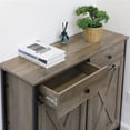 thumbnail image 2 of Pirecart Double Tilt Out Trash Can Cabinet, 20 Gallons Wood Kitchen Island Recycling Cabinet, Gray, 2 of 8