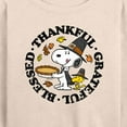 thumbnail image 3 of Peanuts - Thankful Grateful Blessed - Women's Lightweight French Terry Long Sleeve Shirt, 3 of 6