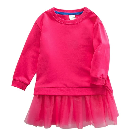 Jamsmile Toddler Girls Dress Summer Solid Color Hooded Sweatshirts Style Cute Casual Dresses Children Girls Pullovers Dress
