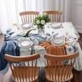 thumbnail image 3 of Fall Blue Pumpkin Table Cloth Waterproof Tablecloths, Thanksgiving Autumn Eucalyptus Leaves Tablecloth Dining Table Cover for Kitchen Party Tabletop Outdoor, Rectangle Tablecloth 60x102 Inch, 3 of 9