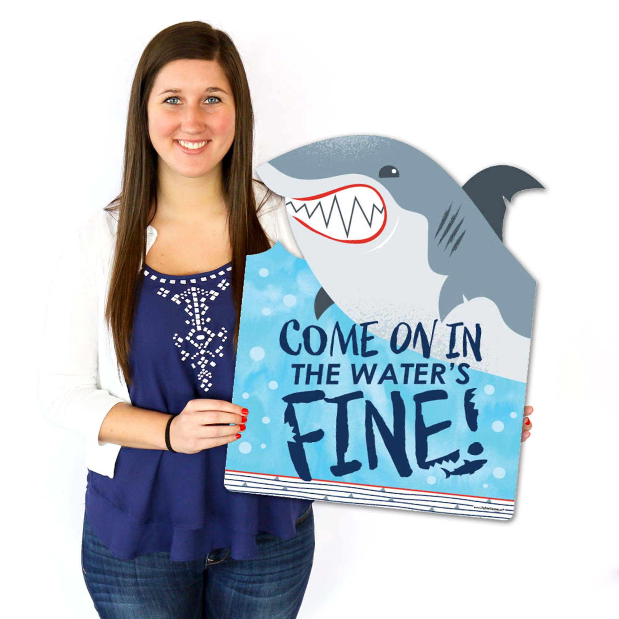 Big Dot of Happiness Shark Zone - Party Decorations - Jawsome Party or Birthday Party Welcome Yard Sign