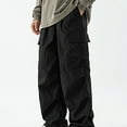 thumbnail image 2 of Kureaily Men's Metallic Casual Pants Loose Micro Crease Cargo Pants, 2 of 4