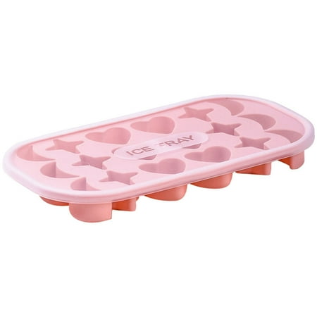 

WANYNG Ice Cube Mold Flexible Silicone Ice 18 Ice Molds For Freezer Easy Release Stackable Ice Trays For Cocktail Ice cream bar.. Pink