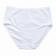 thumbnail image 3 of Sakmal Briefs Underwear for Women Full Coverage Cotton Panties Comfort White Womens Panties 2XL, 3 of 4