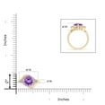 thumbnail image 4 of ANGARA Natural 1.7 Ct. Amethyst with Diamond Classic Ring in 14K Yellow Gold for Women (Ring Size: 8), 4 of 9