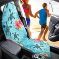 thumbnail image 4 of Binienty Tropical Hibiscus Floral Sea Turtle Car Sweat Towel Seat Cover After Surfing Swimming Camping Waterproof Machine Washable Car Seat Sweat Protector Towel for Van Sedan SUV, 4 of 8