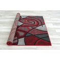 thumbnail image 4 of YHSF Modern Contemporary Area Rug for Living Room Bedroom Office Rug Trendz Style (Red/Black, 5 Feet x 7 Feet), 4 of 4