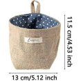 thumbnail image 3 of cestas de almacenamiento de lino y algodón, bolsa colgante para guardar cosméticos y artículos pequeños., 3 of 5