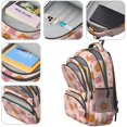 thumbnail image 4 of Pioneer Flower Floral Print Pattern Backpack for School, Cute School Bag with Adjustable Shoulder Straps and Padded Back, 16.9"x12.6"x5.9", 4 of 5