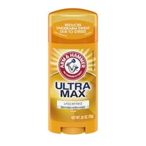 ARM & HAMMER ULTRA MAX Solid Antiperspirant Deodorant, Unscented, for Men and Women, 2.6 oz