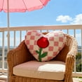 thumbnail image 5 of Kugisaki Valentines's Day Heart-shaped Throw Pillows Uniquely Rose Embroidered Throw Pillows Plush Fluffy Sofa Cushions Valentines's Day Supplies, 5 of 6
