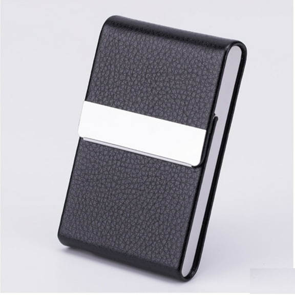 Giyblacko Business Card Holder PU Leather Business Card Case Name Card Holder Slim Metal Pocket Card Holder With Shut