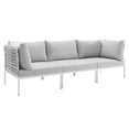 thumbnail image 2 of Modway Harmony Sunbrella® Basket Weave Outdoor Patio Aluminum Sofa in Taupe Gray, 2 of 8