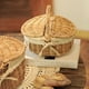 thumbnail image 3 of Cesta de frutas de mimbre cesta de picnic al aire libre canasta de mimbre de bocadillo para tapa con tapa, 3 of 5