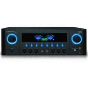 Technical Pro 1000 Watts Professional Bluetooth Receiver with USB and SD Card Inputs, 2 Mic Inputs, SD/USB Inputs,