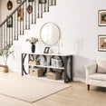 thumbnail image 3 of White+Gray Open-Storage Console Table - 31.89-Inch Height - Primary Living Spaces - Adapts to Various Furniture Sets, 3 of 6