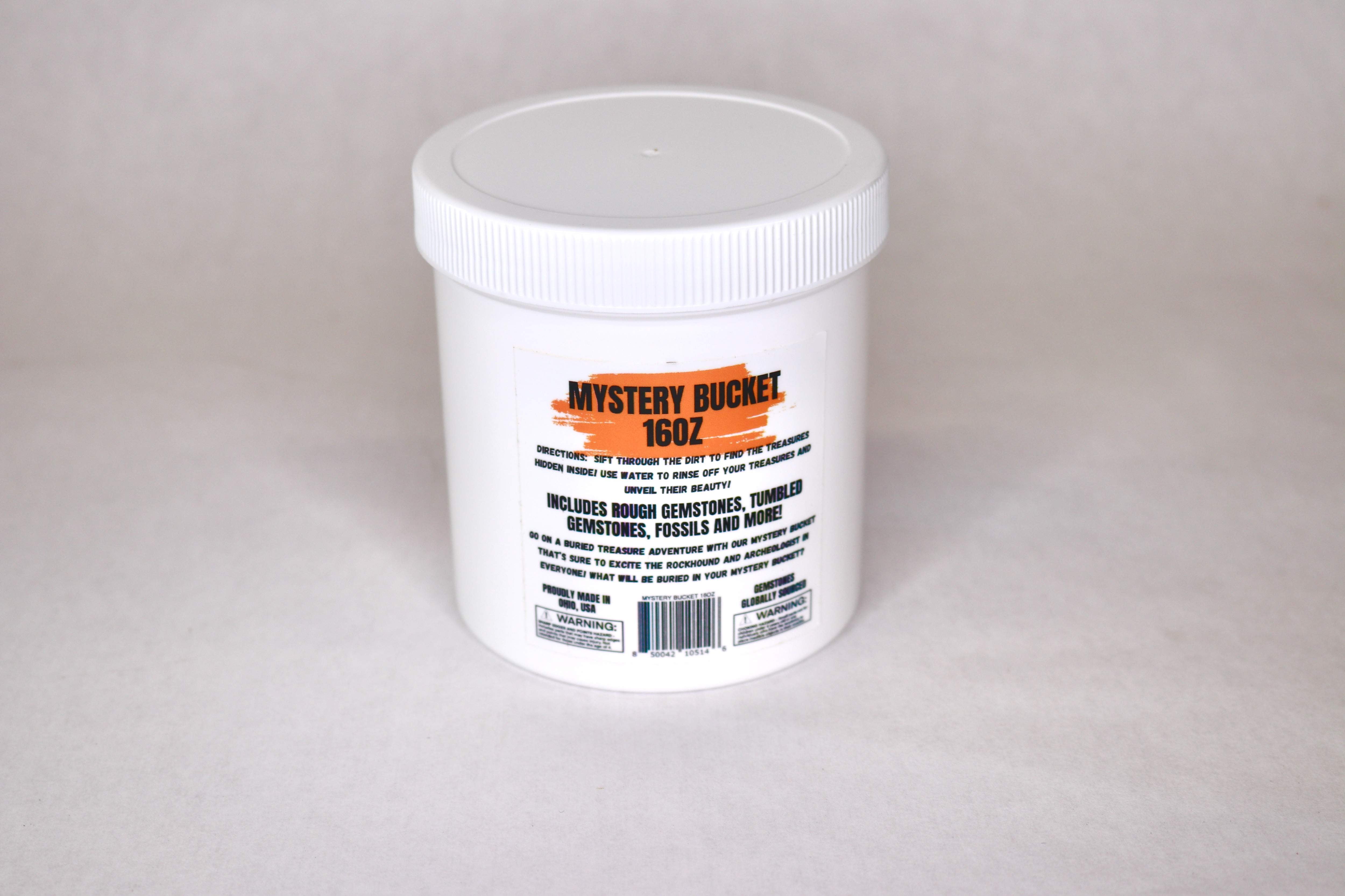 Mystery Bucket - 16 Ounce Jar (Gemstones, Fossils & More)