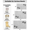 thumbnail image 6 of Cat & Dog Feeding Mat for Food and Water Bowl, Absorbent-No Stains Quick Dry Dog Water Bowl Dispenser Mat, with Waterproof-Anti-Slip Rubber Backing Pet Placemat for Messy Drinkers, Light Grey-12"x20", 6 of 6