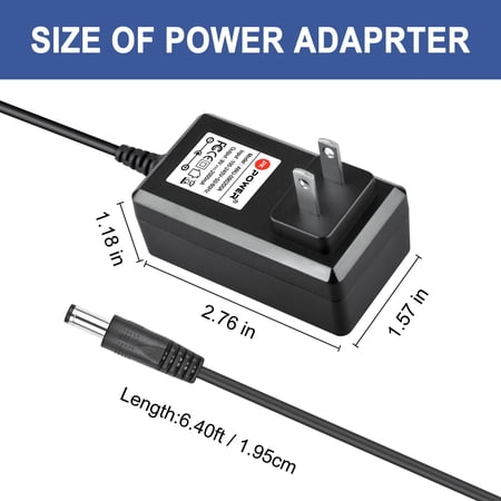 PKPOWER AC Adapter Charger for Sega Genesis System MK-1601 1601 MK-1602 1602 MK-1603 1603 MK-1604 1604 Use With Video Game Power Supply Cord Cable