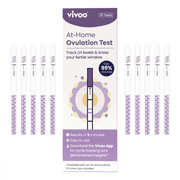 Vivoo Ovulation Test Strips Kit — 10 LH Tests + 10 Urine Cups | 99% Accurate | Results in 5 Minutes | Free Cycle Tracking App | FSA/HSA Eligible