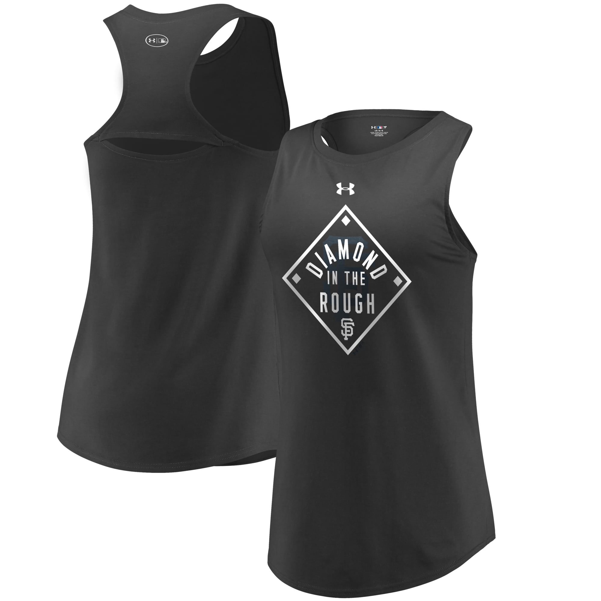 San Francisco Giants Under Armour Women's Passion Diamond Tri-Blend Performance Tank Top Black by MAJESTIC LSG