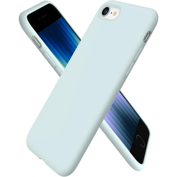 Compatible with iPhone SE 2022 Case, iPhone SE 2020/iPhone 7/8 Case, Slim Liquid Silicone Full Covered Soft Gel Rubber Case Cover for iPhone 7/8/SE 4.7 inch 4.7 inch-Seafoam