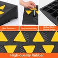thumbnail image 6 of Heavy Duty Rubber Curb Ramp 15 Ton Capacity Car Ramp, 4.1" Rise Height Driveway Curb Ramps, 33000 lbs Capacity Rubber Bridge Threshold Ramp for Loading Dock, Garage & Sidewalk, 6 of 7