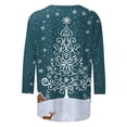 thumbnail image 5 of FDGIU Plus Size Christmas Tops for Women, Festive 3/4 Sleeve Crewneck T-Shirt, Cute Holiday Print Loose Fit Tunic for 2025, 5 of 5