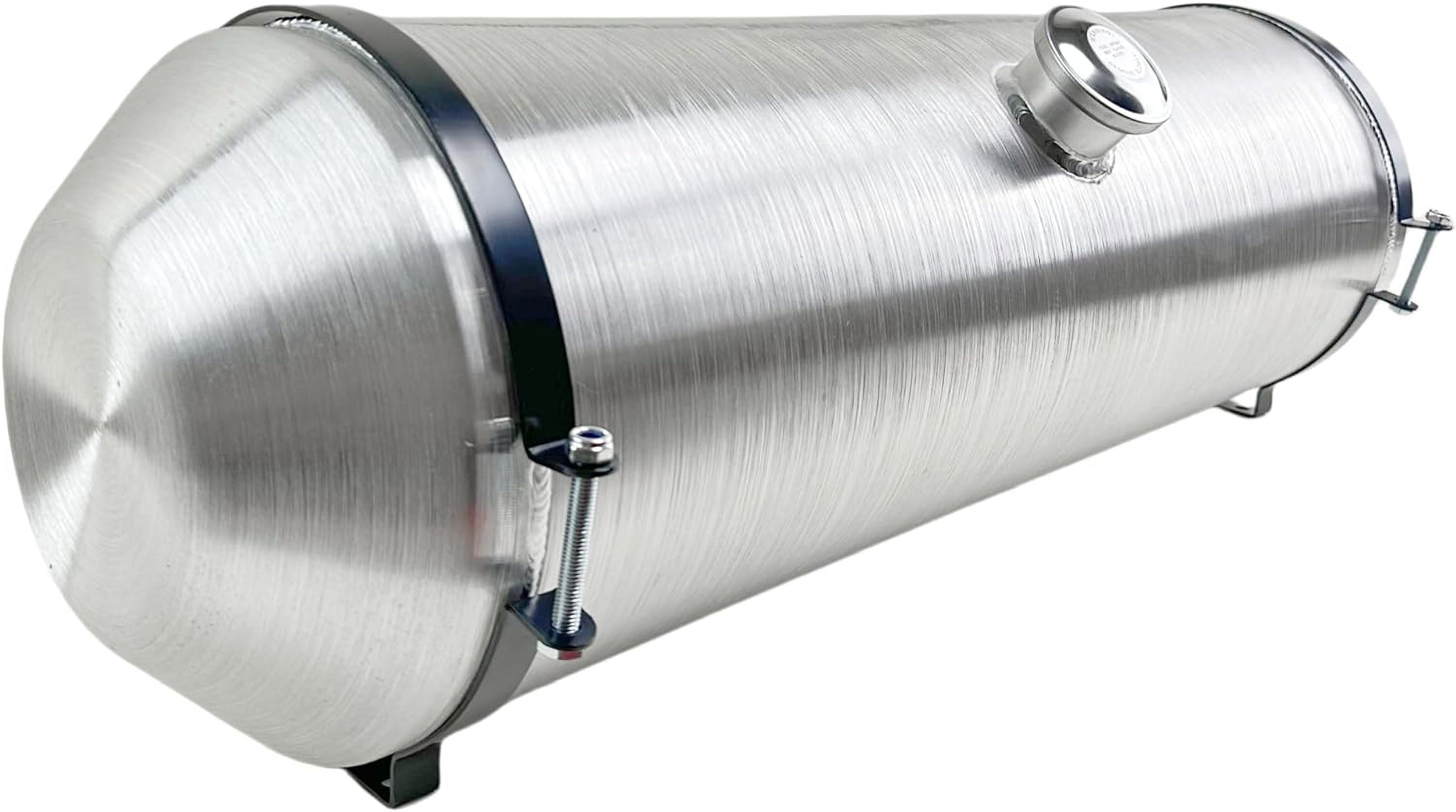 JSD 11 Gallon Overall 10 x 33" Aluminum Round Fuel Tank Spun Fuel Gas Tank Cell Center Fill 3/8" NPT