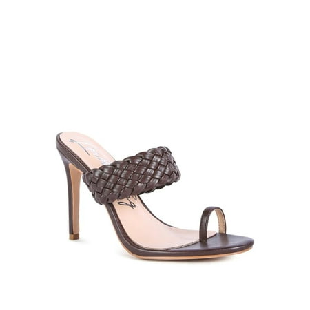 

HIGH PERKS WOVEN STRAP TOE RING SANDALS