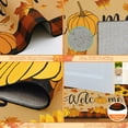 thumbnail image 4 of HEBE Fall Door Mat 20"x32" Non Slip Pumpkin Welcome Doormat Buffalo Plaid Doormats for Autumn Harvest Thanksgiving Farmhouse Large Entrance Doormat Low Profile Floor Carpet Mat Washable, 4 of 6