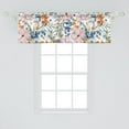 thumbnail image 2 of Floral Window Valance, Bohemian Look Watercolor Garden of Branches Flowers and Butterflies, Curtain Valance for Kitchen Bedroom with Rod Pocket, 54" X 18", Rose Orange and Slate Blue, by Ambesonne, 2 of 2